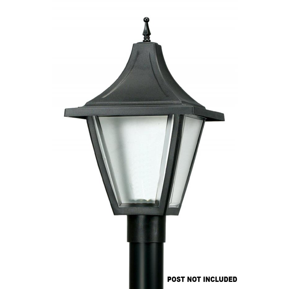 Wave Lighting 610C-LR15W LED Marlex Vanguard Post Light in Black